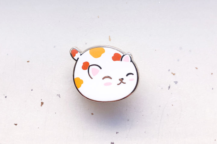 Cat Bun Enamel Pin