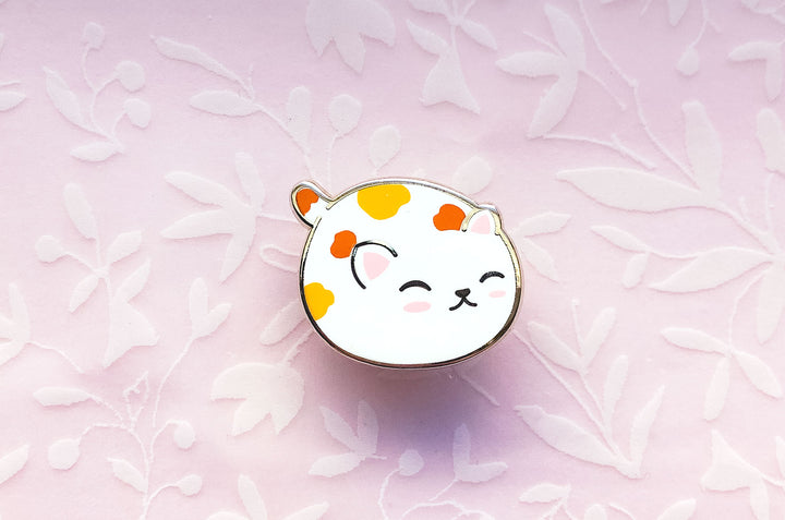 Cat Bun Enamel Pin