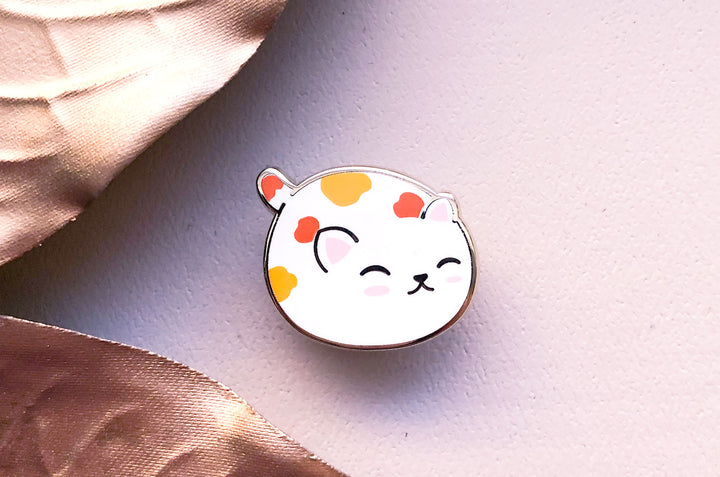 Cat Bun Enamel Pin