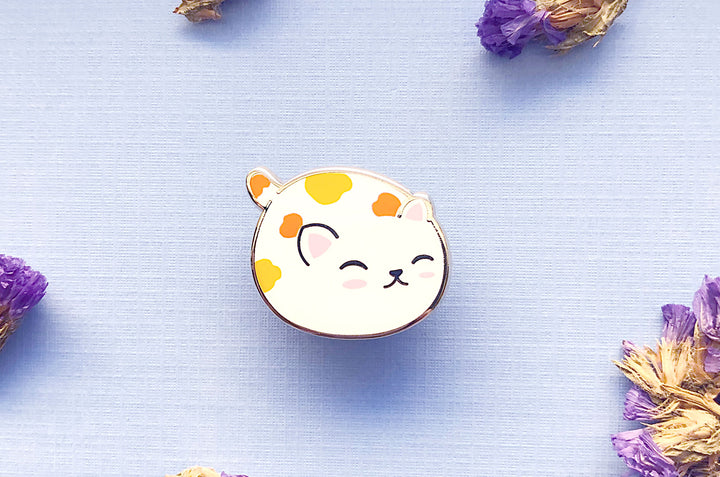 Cat Bun Enamel Pin