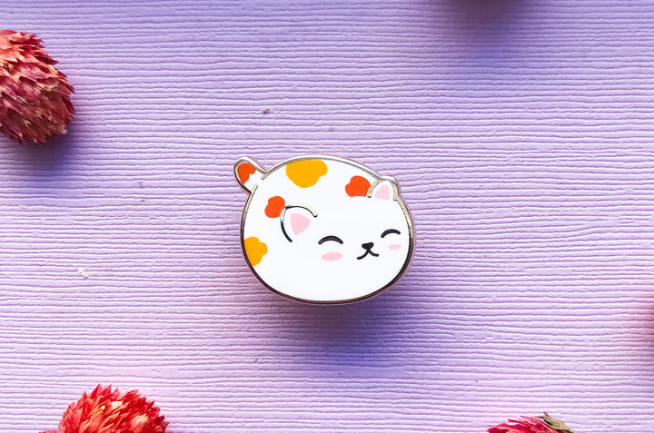 Cat Bun Enamel Pin