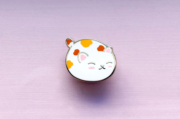 Cat Bun Enamel Pin