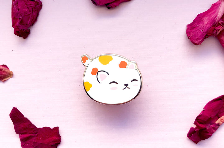 Cat Bun Enamel Pin