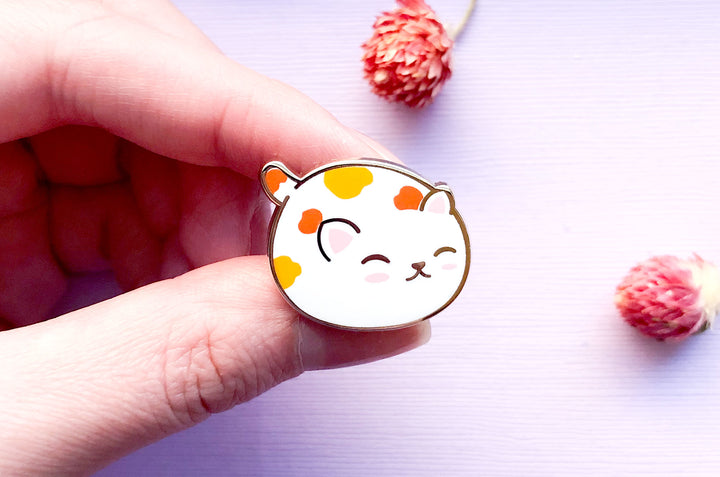 Cat Bun Enamel Pin