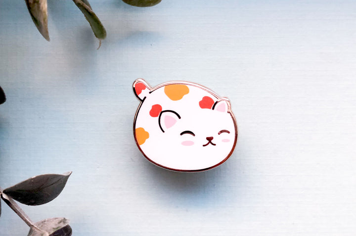 Cat Bun Enamel Pin
