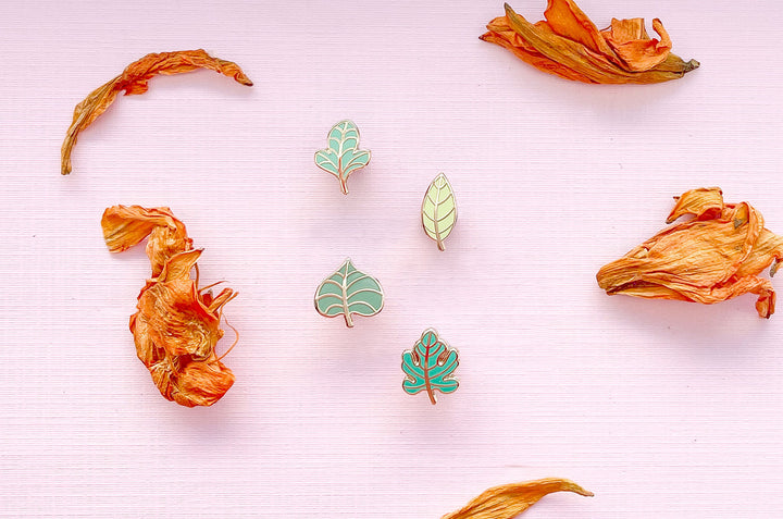 Mini Leaves Part Two Board Filler Enamel Pin Set