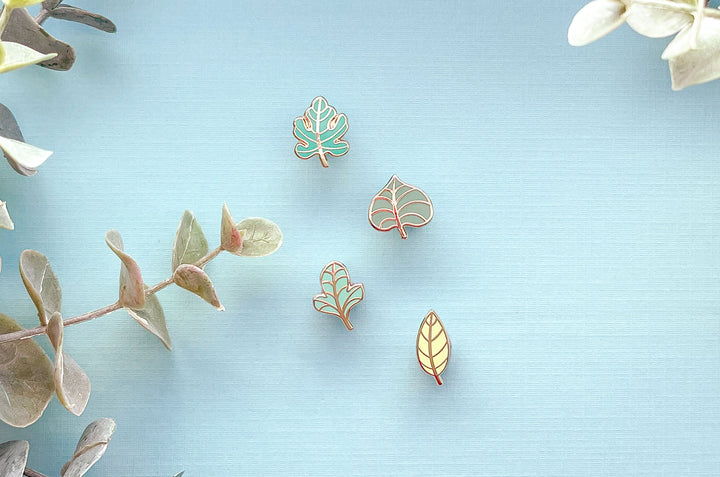 Mini Leaves Part Two Board Filler Enamel Pin Set