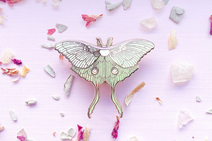 Luna Moth (Actias luna) Enamel Pin