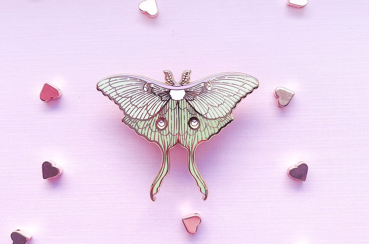 Luna Moth (Actias luna) Enamel Pin