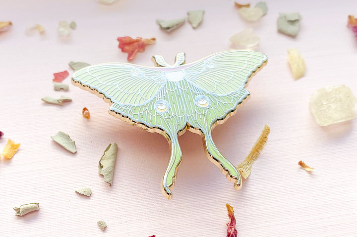 Luna Moth (Actias luna) Enamel Pin