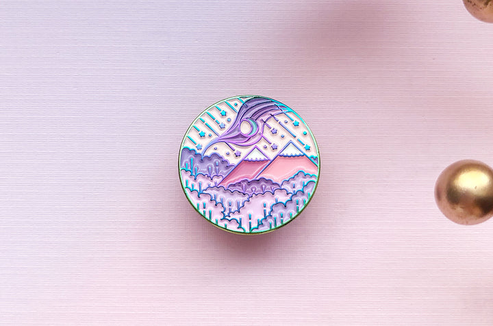 Lunar Ascension Enamel Pin