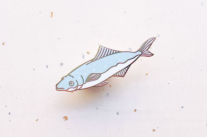 Alarmed Fish Enamel Pin