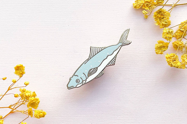 Alarmed Fish Enamel Pin