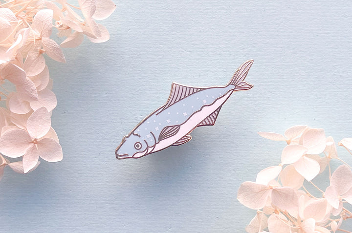 Alarmed Fish Enamel Pin