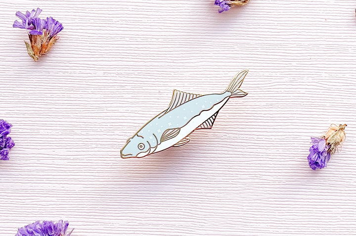 Alarmed Fish Enamel Pin