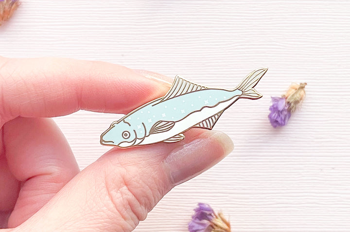 Alarmed Fish Enamel Pin