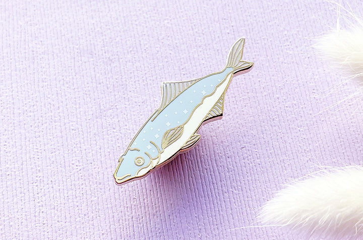 Alarmed Fish Enamel Pin