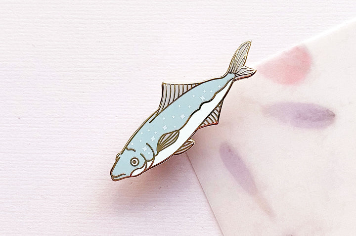 Alarmed Fish Enamel Pin