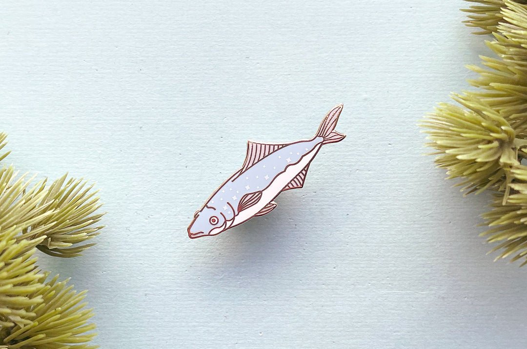 Alarmed Fish Enamel Pin