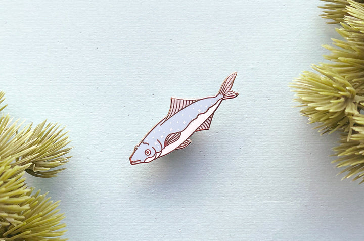 Alarmed Fish Enamel Pin