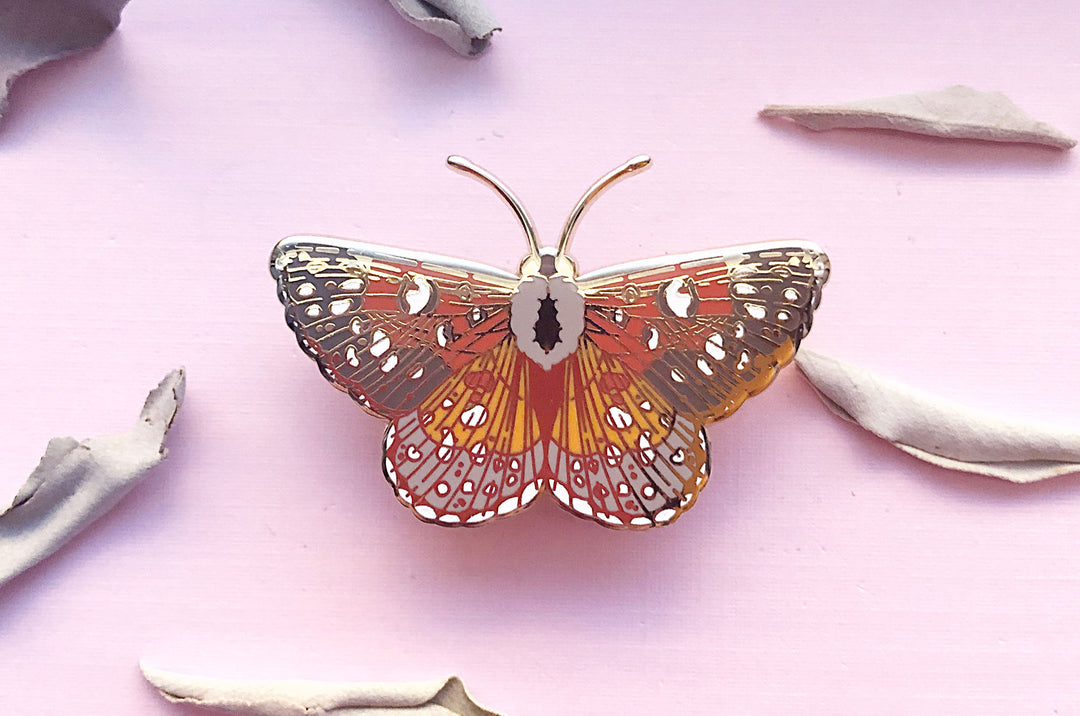 Mormon Metalmark Butterfly (Apodemia mormo) Enamel Pin