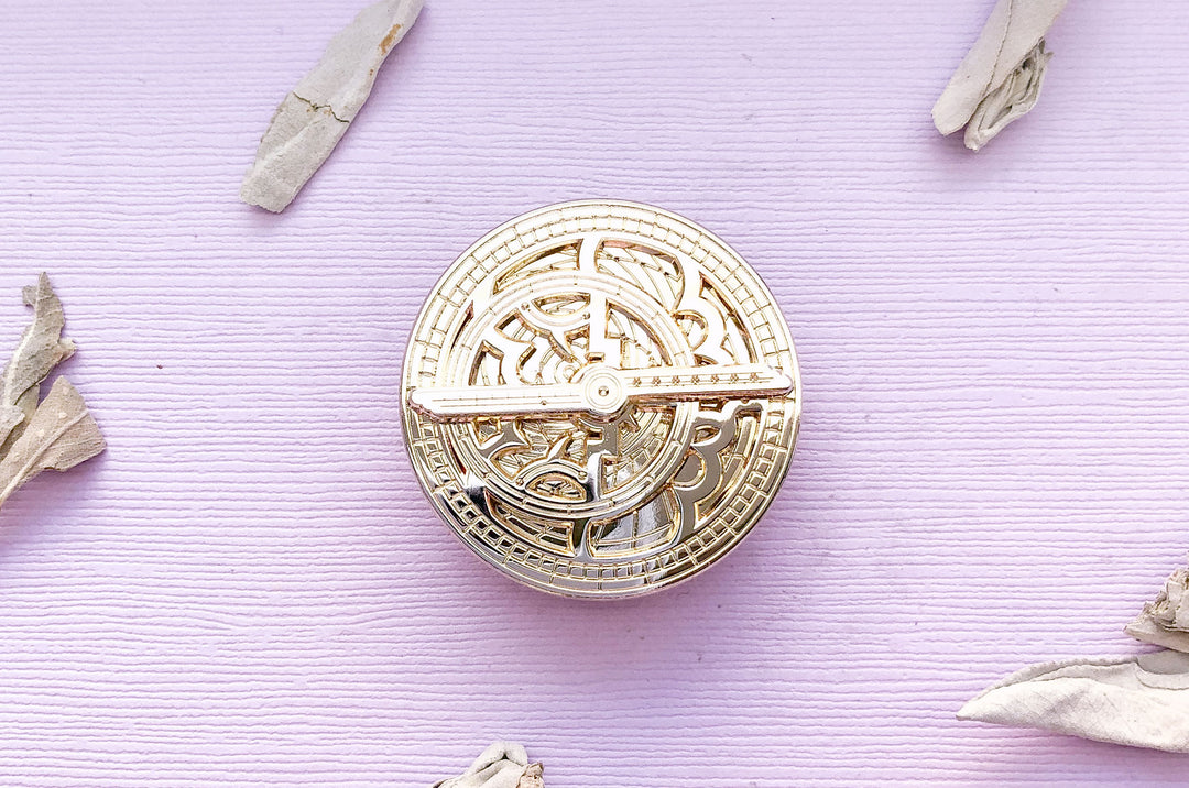 Mini Astrolabe Gold Pin