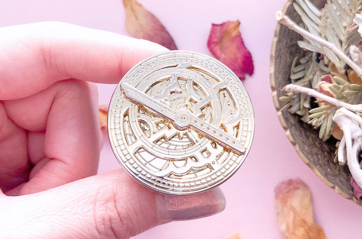 Mini Astrolabe Gold Pin