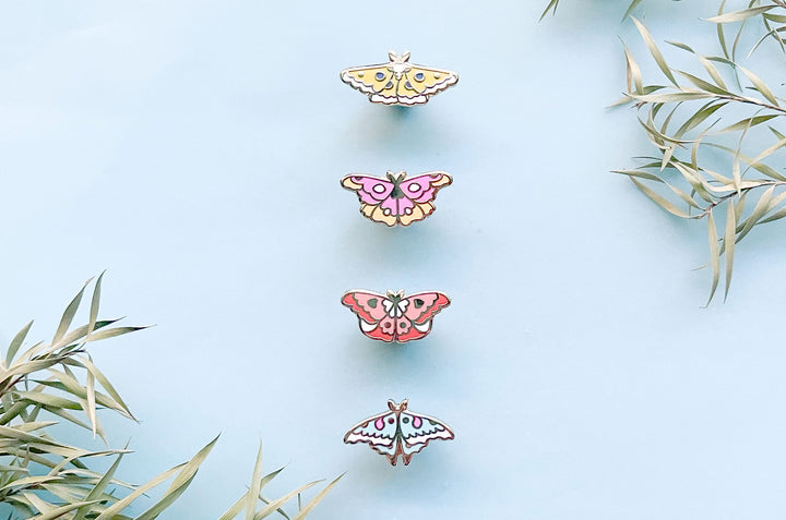 Mini Moths Board Filler Enamel Pin Set