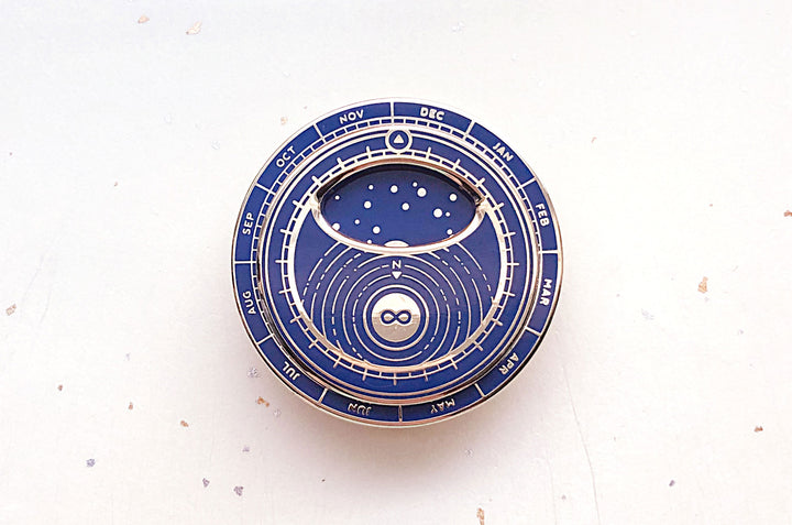 Blue Mini Planisphere Enamel Pin