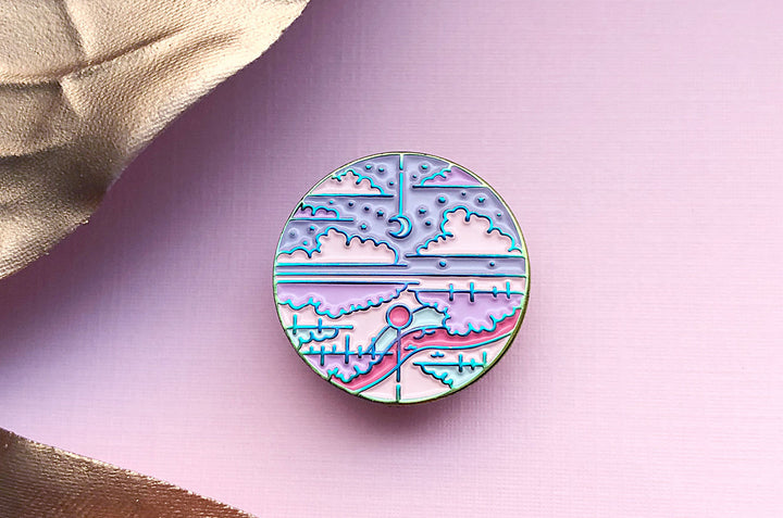 Mirror Sky Enamel Pin