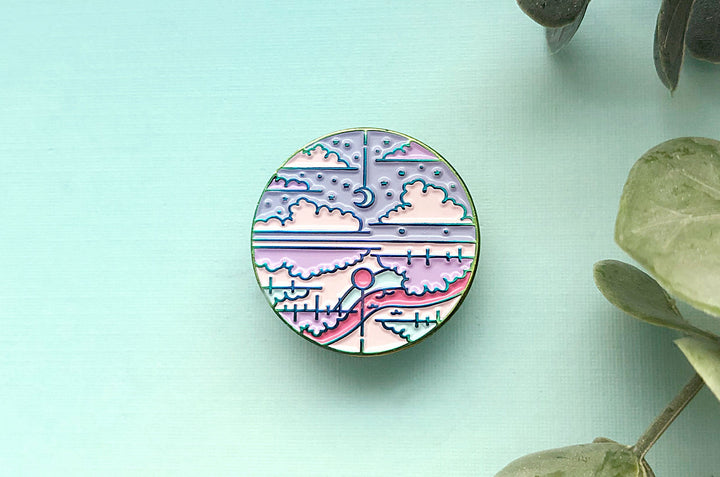 Mirror Sky Enamel Pin