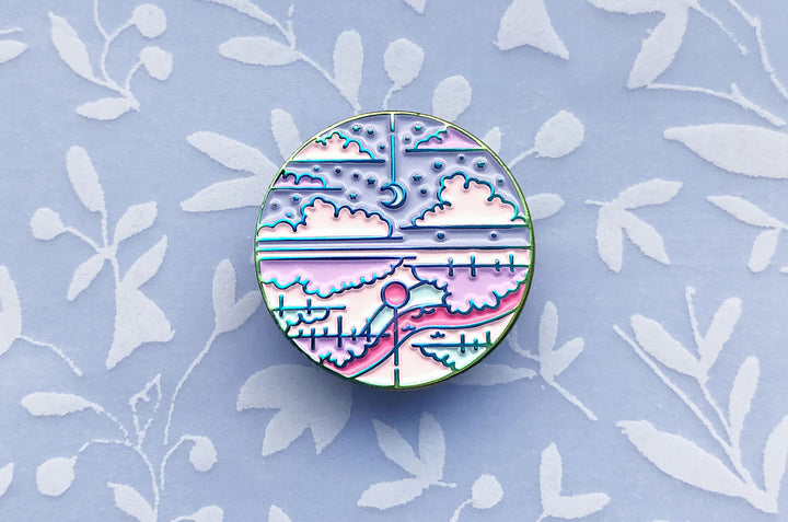Mirror Sky Enamel Pin