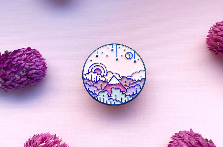 Moon Rise Enamel Pin