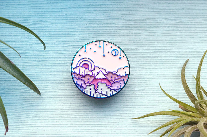 Moon Rise Enamel Pin