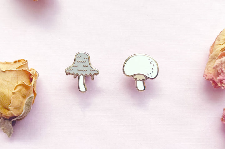 Mini Mushrooms Board Filler Enamel Pin Set