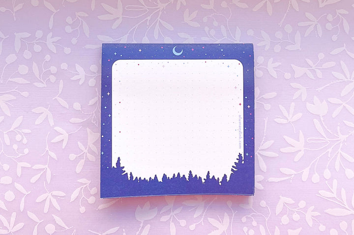 Night Forest Sticky Notepad