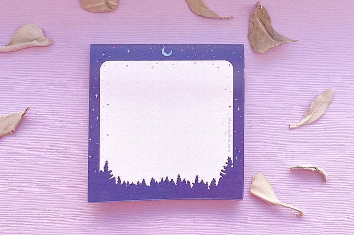 Night Forest Sticky Notepad