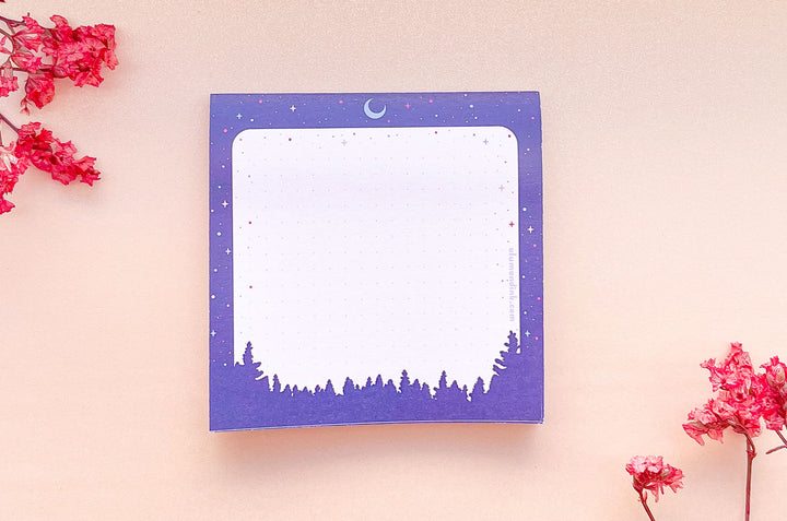 Night Forest Sticky Notepad