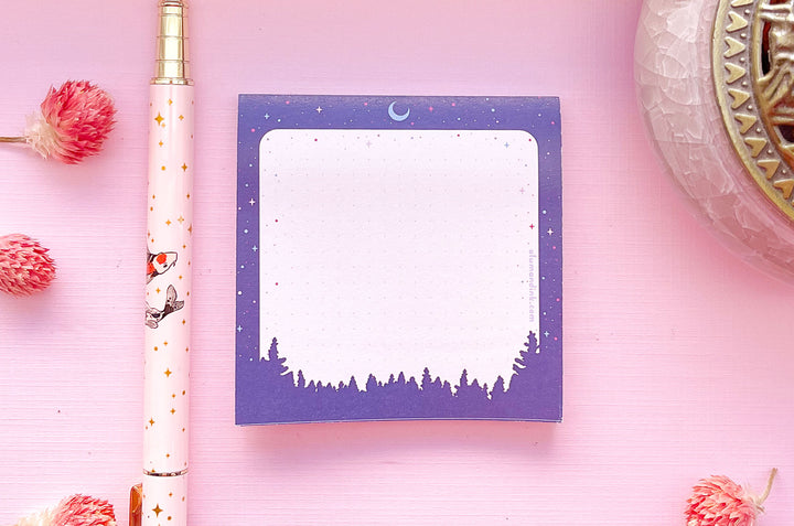 Night Forest Sticky Notepad