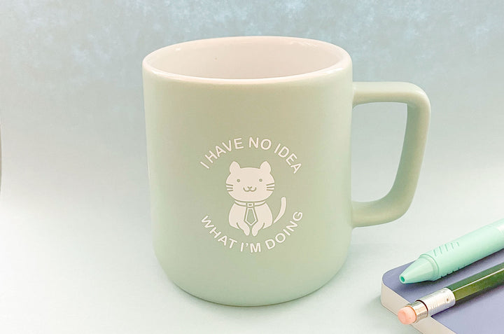 I Have No Idea Cat Mint Mug