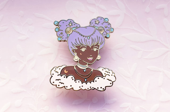 October Witch Opal Enamel Pin