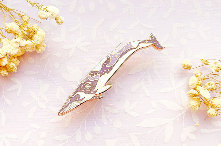 Omura's Whale (Halos Among the Stars) Enamel Pin
