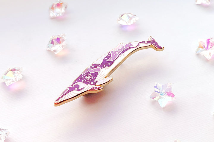 Omura's Whale (Halos Among the Stars) Enamel Pin