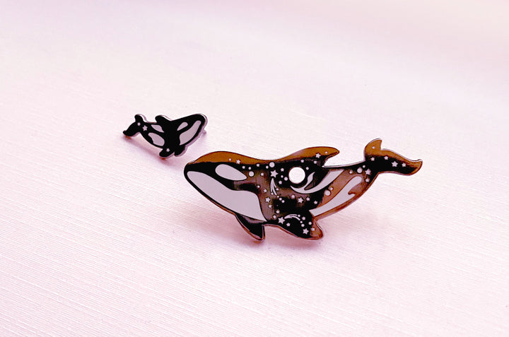 Singularity Orca Mother & Calf (Wolf Mother) Pin Set