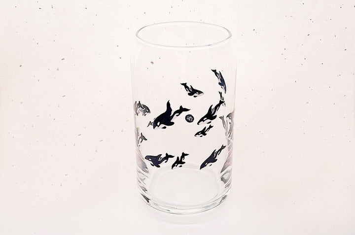 Orca Pod Soda Can Drinking Glass