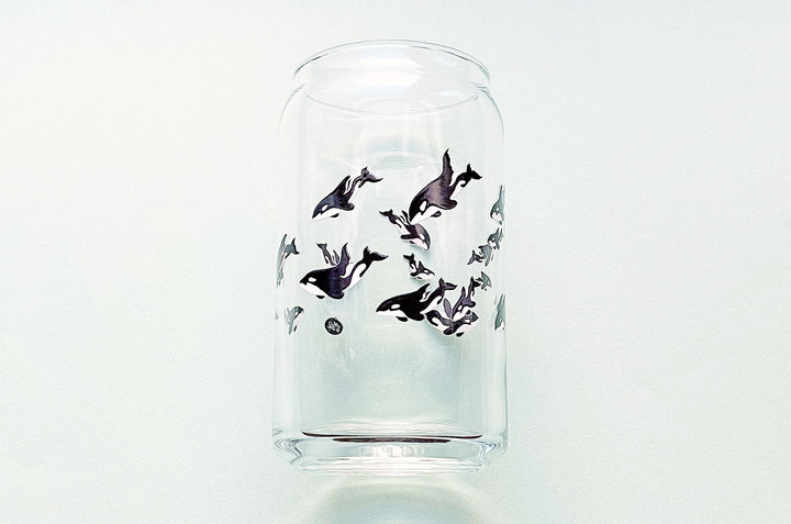 Orca Pod Soda Can Drinking Glass