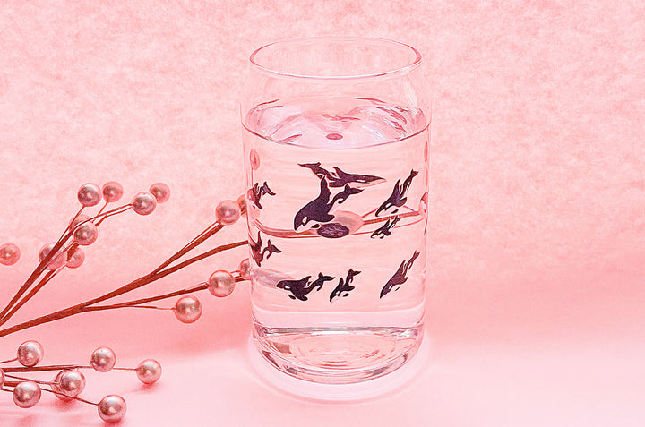 Orca Pod Soda Can Drinking Glass