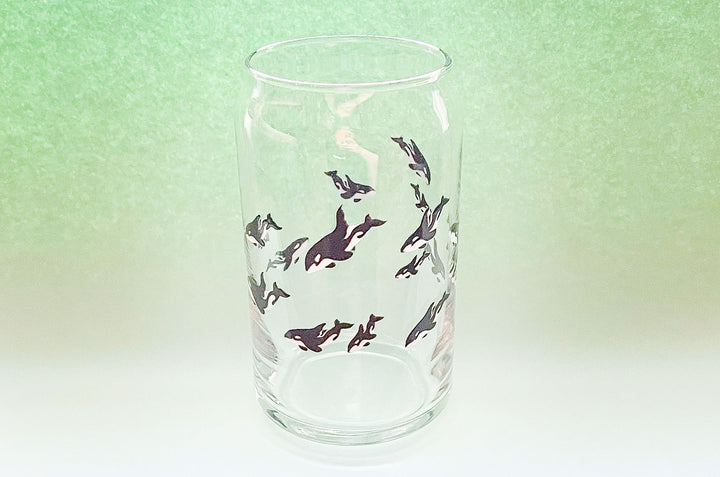Orca Pod Soda Can Drinking Glass