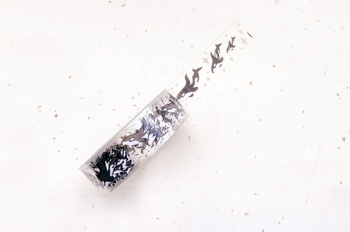 Orca Pod Silver Foil Clear PET Tape