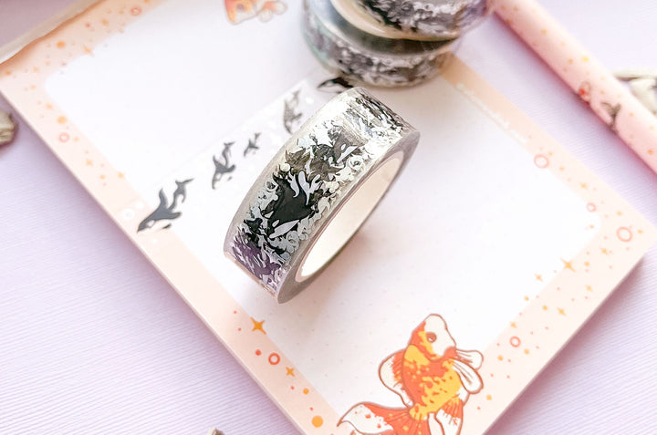 Orca Pod Silver Foil Clear PET Tape